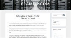 Desktop Screenshot of frameip.com